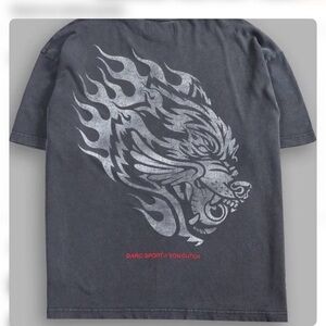 Darc sport x Von Dutch Gray Tee with Wolf M